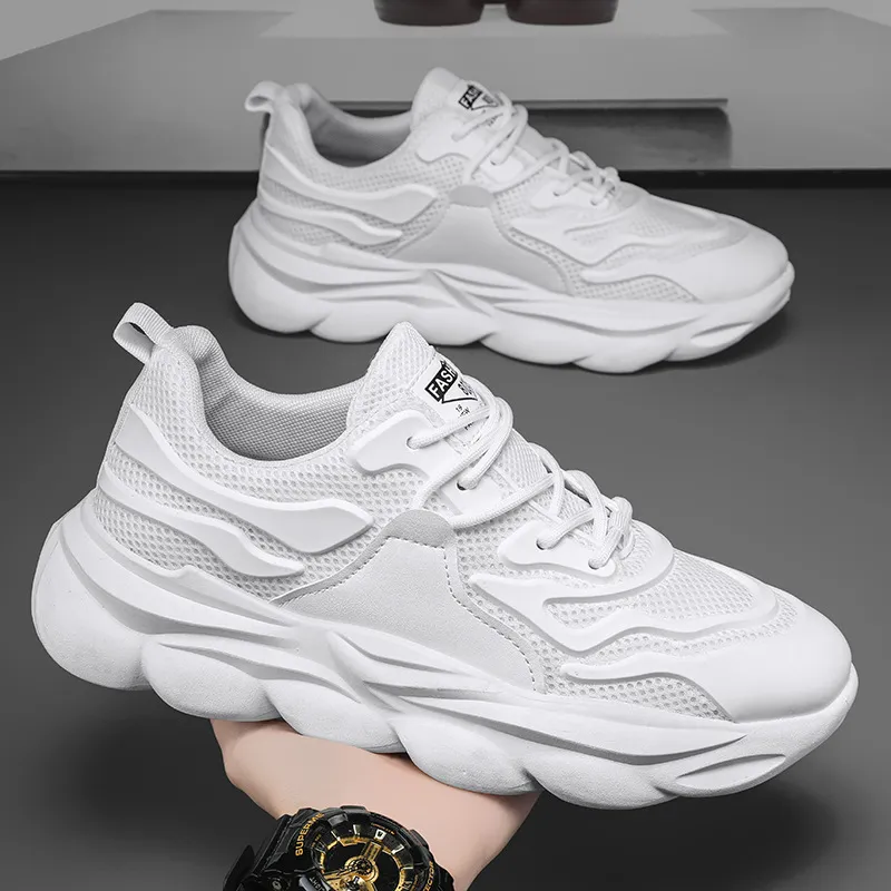 Men's Versatile Lightweight Breathable Dad Shoes - Thick-Soled Trendy Casual Running Sneakers for Spring thumbnail 3