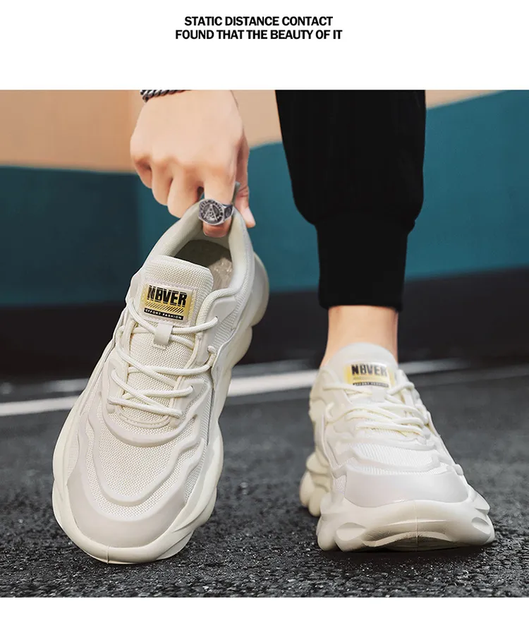 Men's Versatile Lightweight Breathable Dad Shoes - Thick-Soled Trendy Casual Running Sneakers for Spring showcase 11