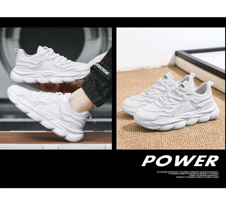Men's Versatile Lightweight Breathable Dad Shoes - Thick-Soled Trendy Casual Running Sneakers for Spring showcase 18