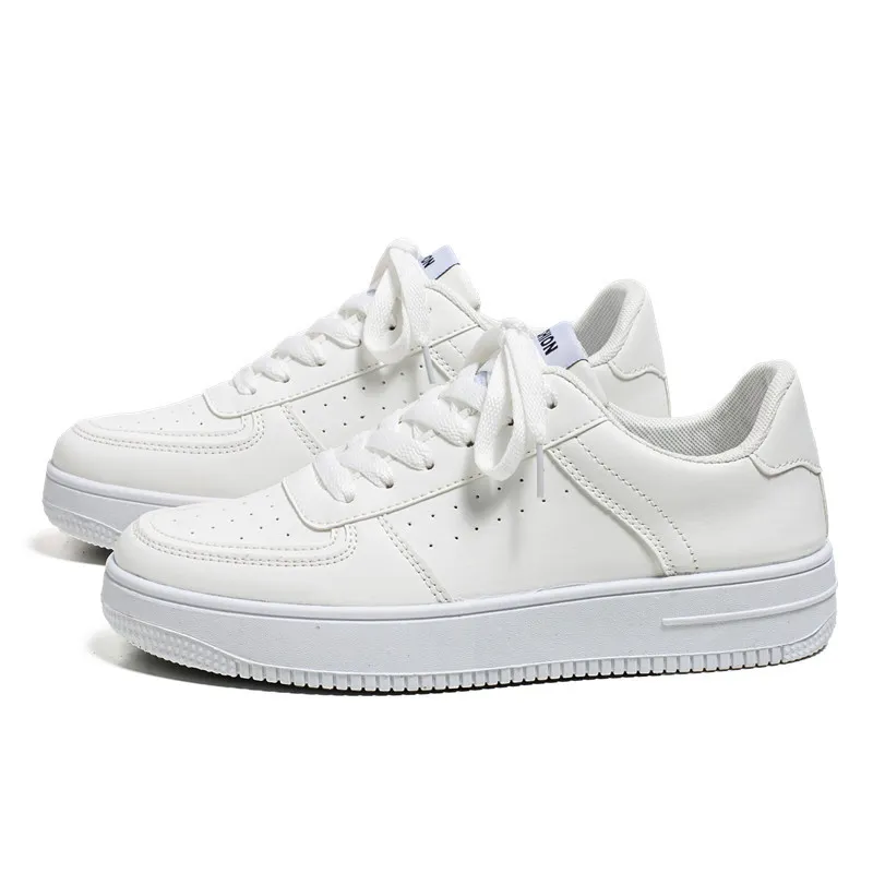 Men's Breathable Mesh Sneakers - Spring 2026 Trendy Casual Sports Shoes for Youth, Versatile Solid White Design thumbnail 5