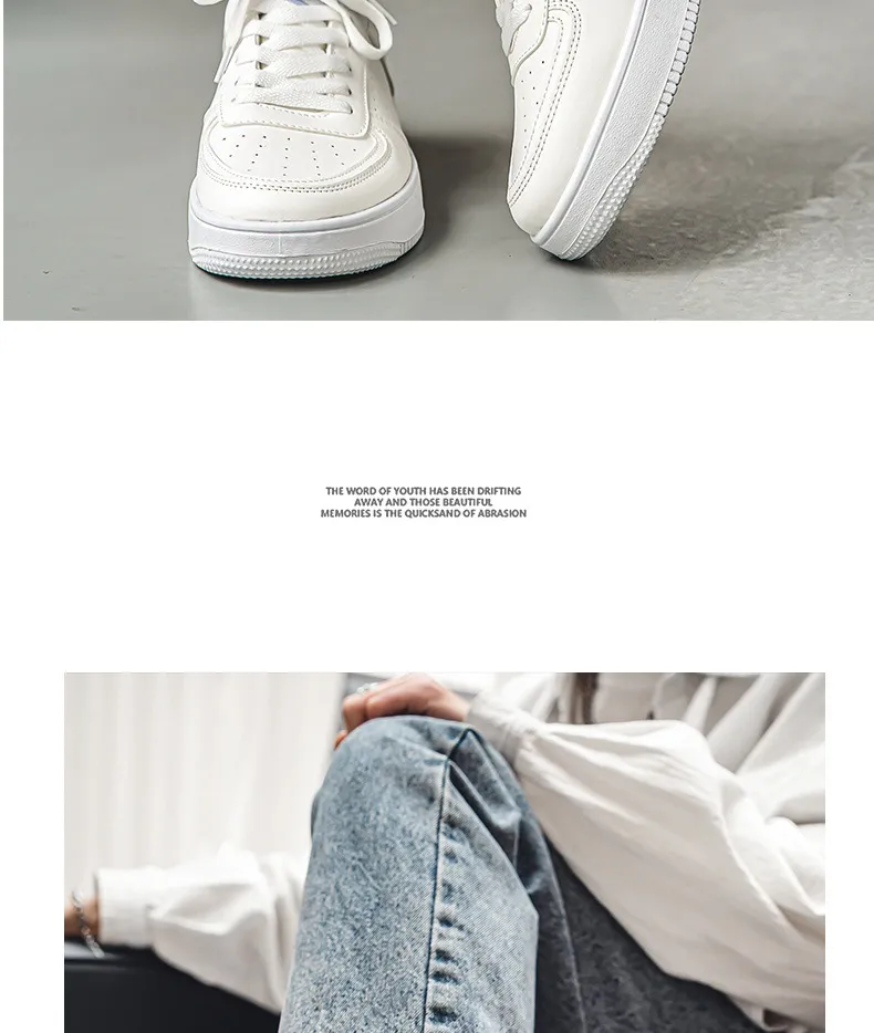 Men's Breathable Mesh Sneakers - Spring 2026 Trendy Casual Sports Shoes for Youth, Versatile Solid White Design showcase 11
