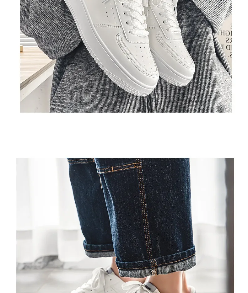 Men's Breathable Mesh Sneakers - Spring 2026 Trendy Casual Sports Shoes for Youth, Versatile Solid White Design showcase 17