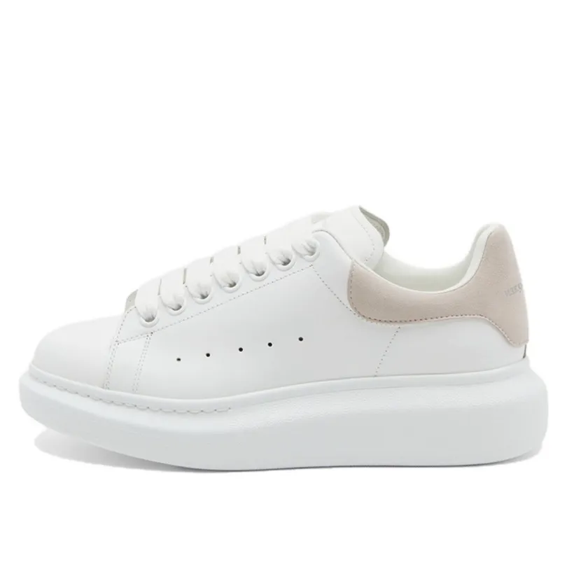 High-Quality McQueen Style White Sneakers for Men & Women - Trendy, Height-Increasing, Versatile Couple Shoes for Casual & Sports Wear thumbnail 7