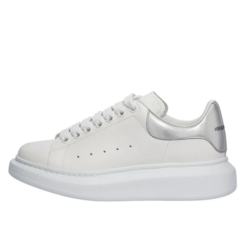 High-Quality McQueen Style White Sneakers for Men & Women - Trendy, Height-Increasing, Versatile Couple Shoes for Casual & Sports Wear thumbnail 10
