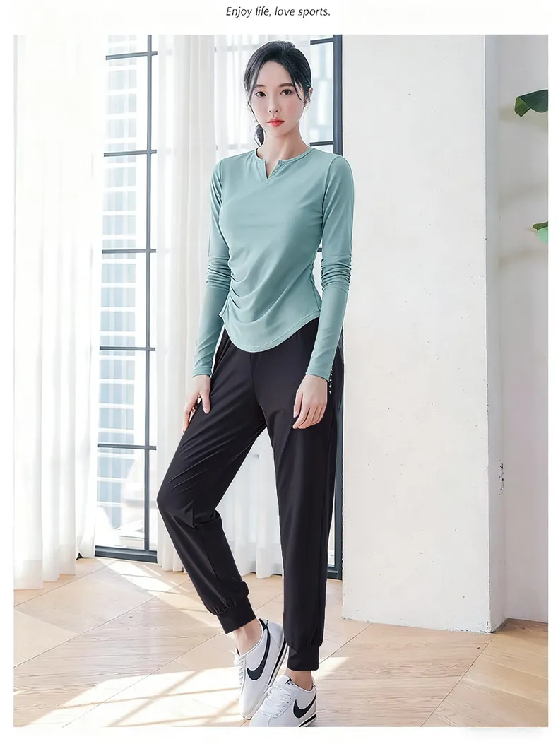 Women's Quick-Dry Sports Suit for Spring Outdoor Running & Yoga - Breathable Fitness Clothing, Large Size Available showcase 16