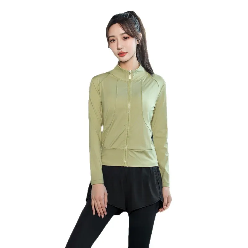 Women's 3-Piece Sportswear Set: Long Sleeve Quick-Dry Top, Running Yoga Pants, Outdoor Gym Training Activewear for Spring - Image 5