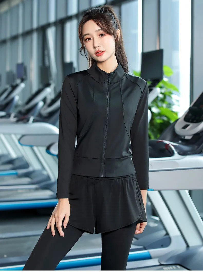 Women's 3-Piece Sportswear Set: Long Sleeve Quick-Dry Top, Running Yoga Pants, Outdoor Gym Training Activewear for Spring showcase 10