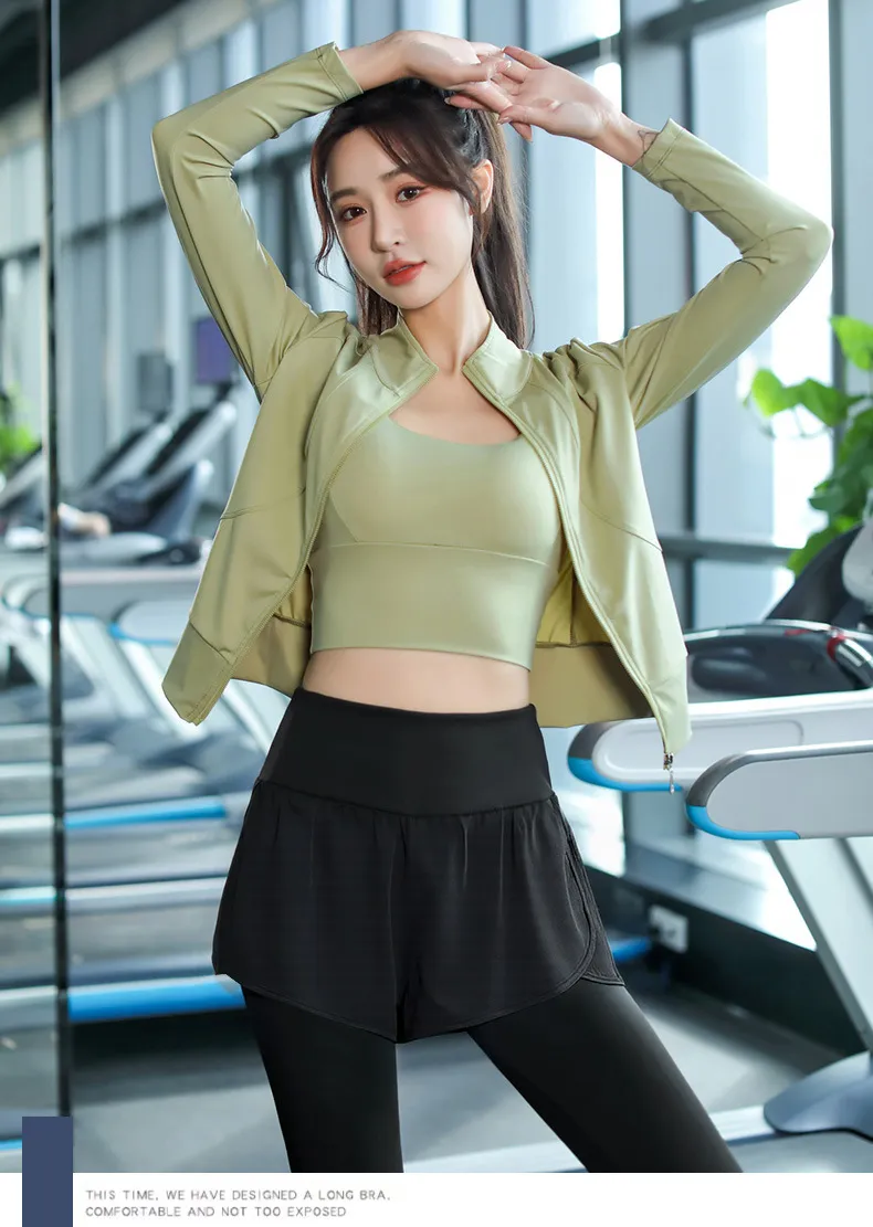 Women's 3-Piece Sportswear Set: Long Sleeve Quick-Dry Top, Running Yoga Pants, Outdoor Gym Training Activewear for Spring showcase 8