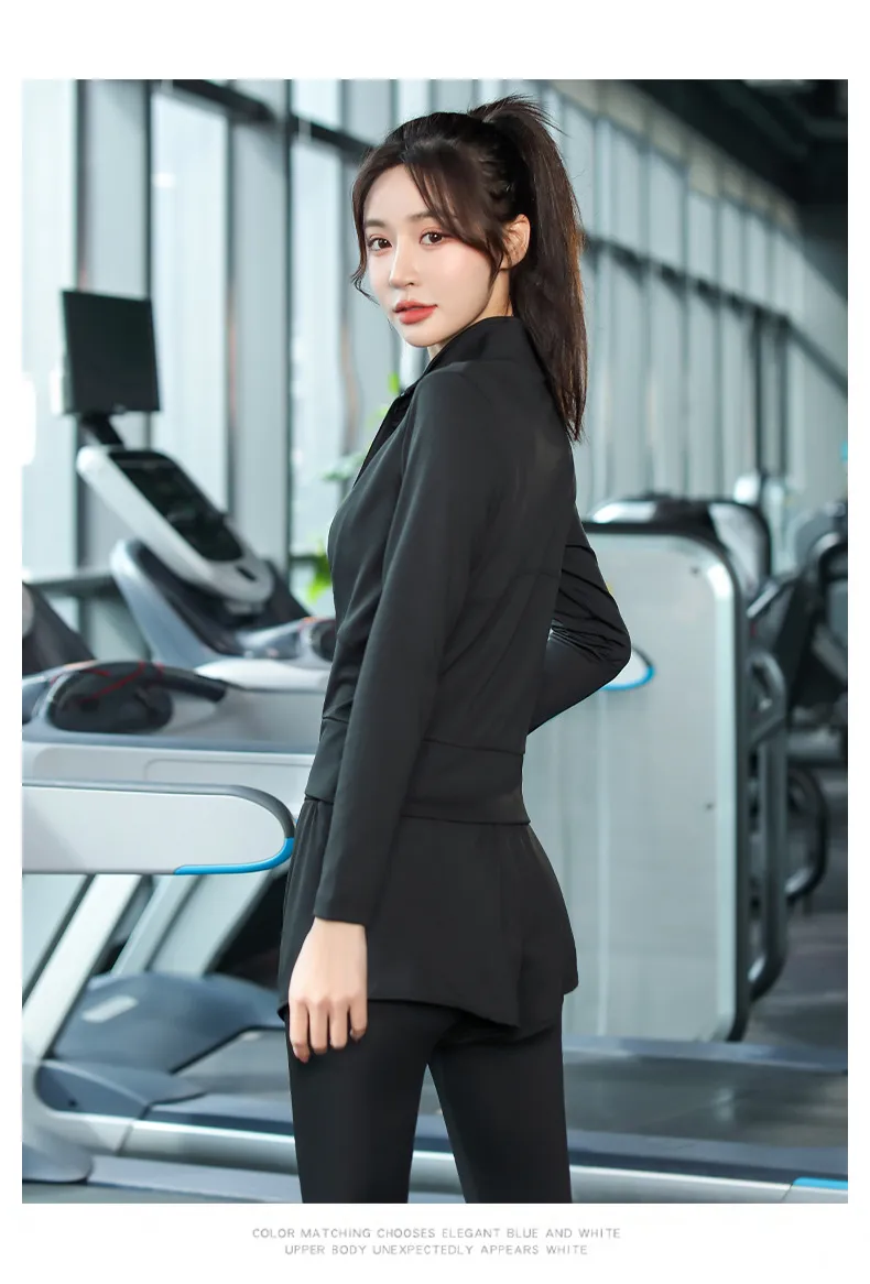 Women's 3-Piece Sportswear Set: Long Sleeve Quick-Dry Top, Running Yoga Pants, Outdoor Gym Training Activewear for Spring showcase 11