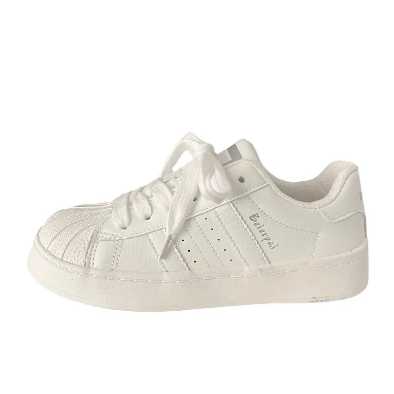 Women's Spring 2025 New Arrival Casual Sneakers - White Shell Head Board Shoes for Students, Versatile Joker Style thumbnail 5