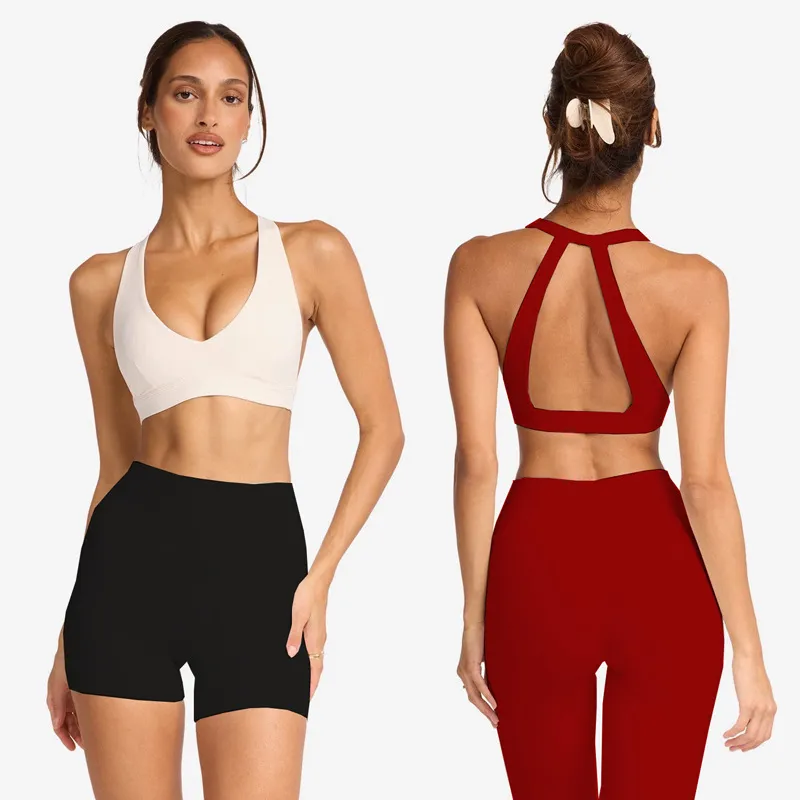 Women's Yoga Set with Padded Bra & High-Waisted Leggings - Quick-Dry Sports Fitness Outfit for Training & Exercise thumbnail 1
