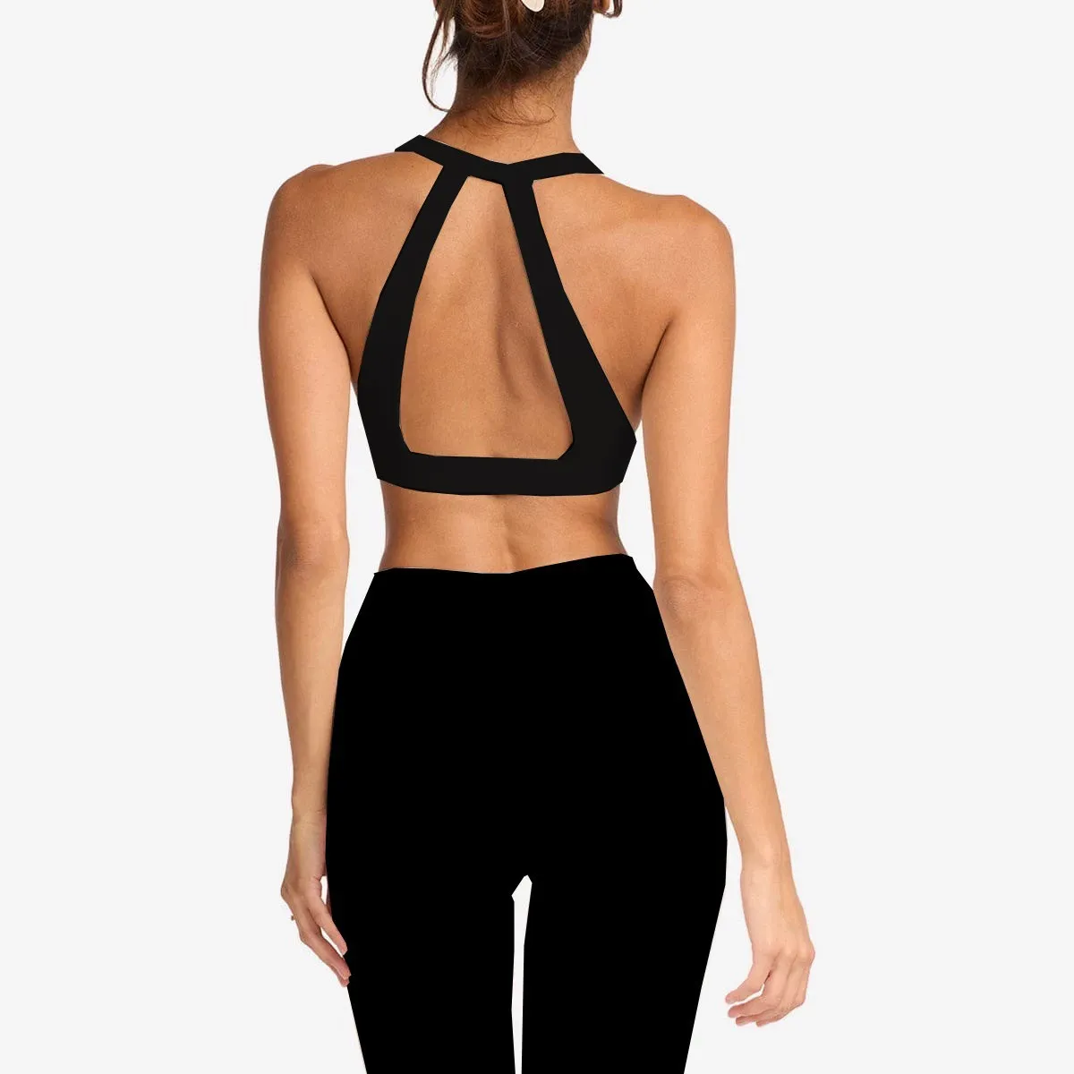 Women's Yoga Set with Padded Bra & High-Waisted Leggings - Quick-Dry Sports Fitness Outfit for Training & Exercise thumbnail 2