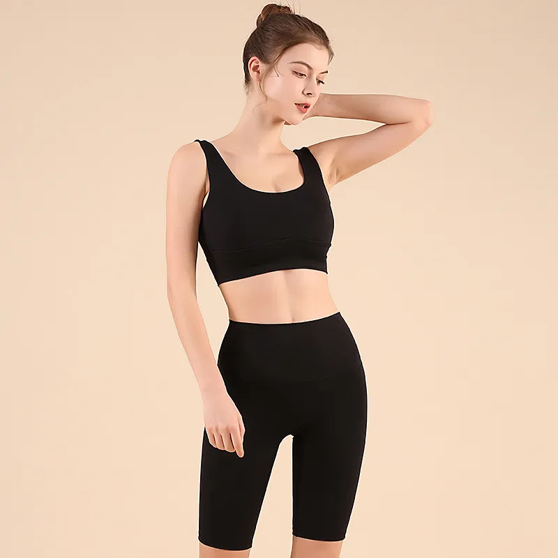Women's High Elastic Yoga Suit Two-Piece Set - Backless Vest & High Waist Tummy Control Pants for Fitness & Exercise thumbnail 8