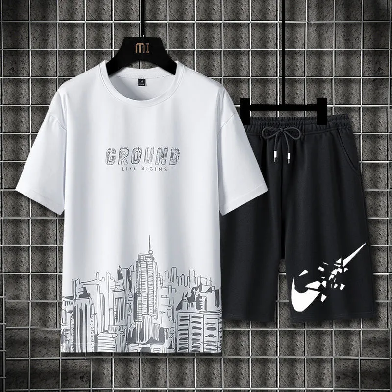 Men's Summer Ice Silk T-Shirt - Trendy Loose Fit Casual Short Sleeve Top for Teens & Adults, Breathable & Stylish Fashion thumbnail 4