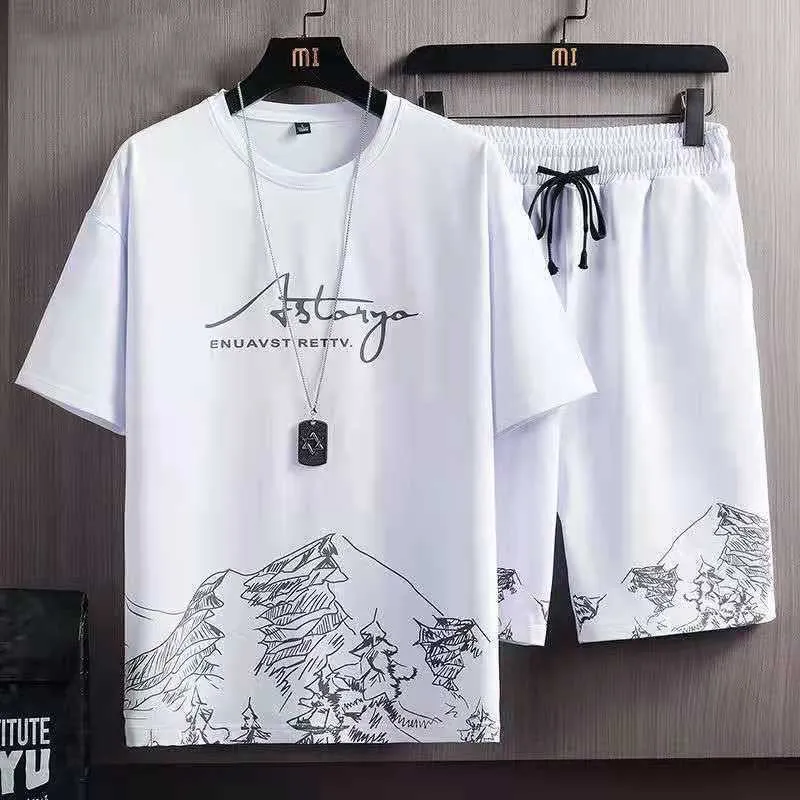 Men's Summer Ice Silk T-Shirt - Trendy Loose Fit Casual Short Sleeve Top for Teens & Adults, Breathable & Stylish Fashion thumbnail 1