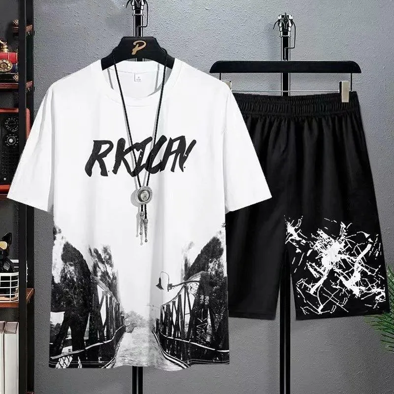 Men's Summer Ice Silk T-Shirt - Trendy Loose Fit Casual Short Sleeve Top for Teens & Adults, Breathable & Stylish Fashion thumbnail 9