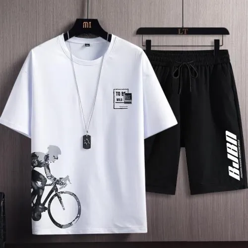Men's Summer Ice Silk T-Shirt - Trendy Loose Fit Casual Short Sleeve Top for Teens & Adults, Breathable & Stylish Fashion showcase 14