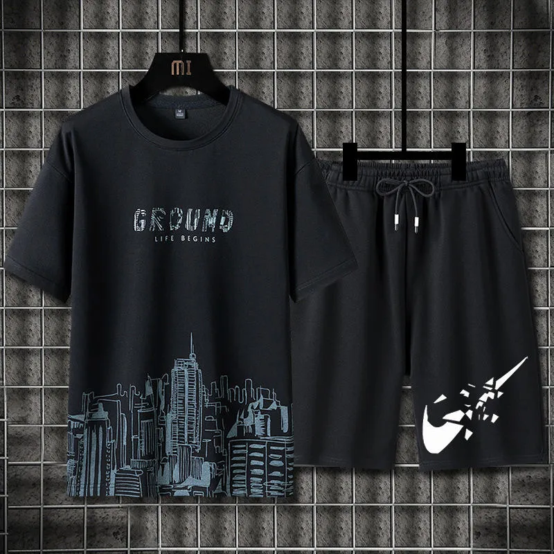 Men's Summer Ice Silk T-Shirt - Trendy Loose Fit Casual Short Sleeve Top for Teens & Adults, Breathable & Stylish Fashion showcase 13