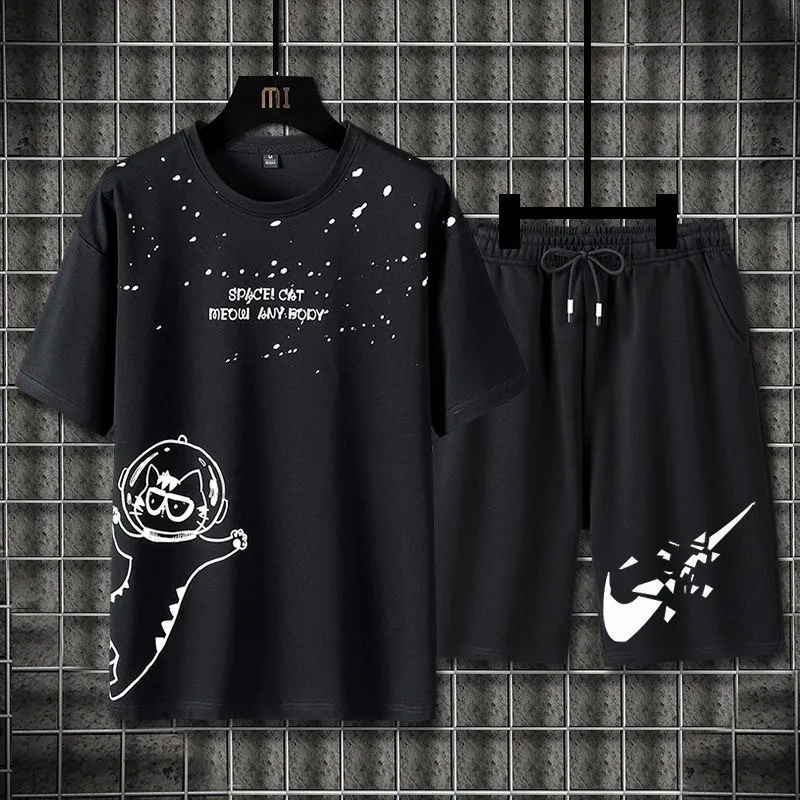 Men's Summer Ice Silk T-Shirt - Trendy Loose Fit Casual Short Sleeve Top for Teens & Adults, Breathable & Stylish Fashion showcase 5