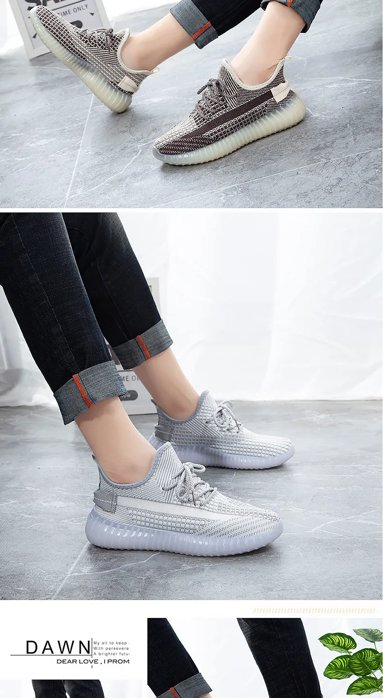 Coconut Shoes Men's & Women's White Sneakers, Breathable Fly-Knit 350 Quality Student Sports Shoes, Comfortable Casual Footwear for School showcase 14