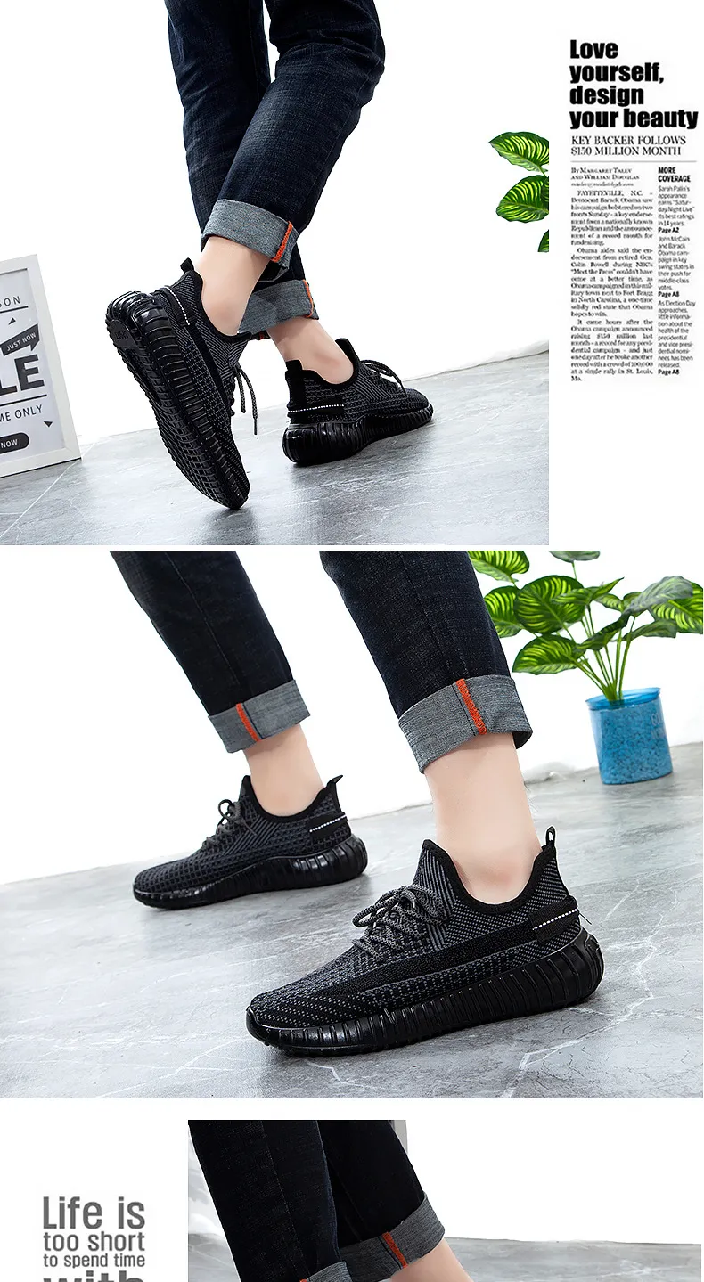 Coconut Shoes Men's & Women's White Sneakers, Breathable Fly-Knit 350 Quality Student Sports Shoes, Comfortable Casual Footwear for School showcase 9
