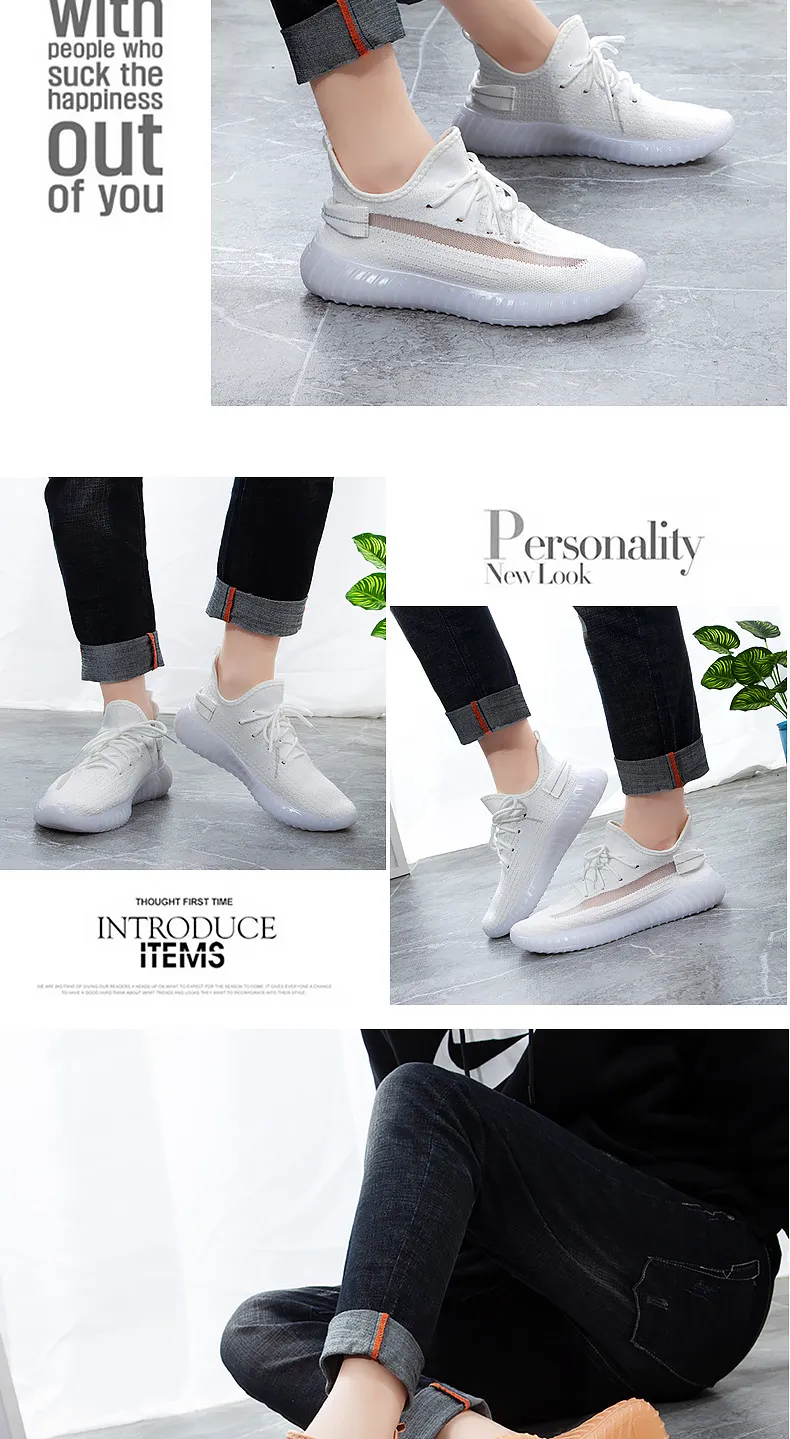 Coconut Shoes Men's & Women's White Sneakers, Breathable Fly-Knit 350 Quality Student Sports Shoes, Comfortable Casual Footwear for School showcase 10