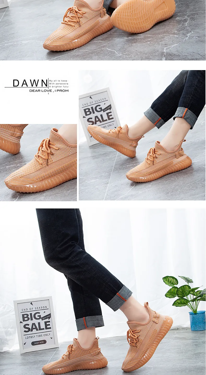 Coconut Shoes Men's & Women's White Sneakers, Breathable Fly-Knit 350 Quality Student Sports Shoes, Comfortable Casual Footwear for School showcase 11