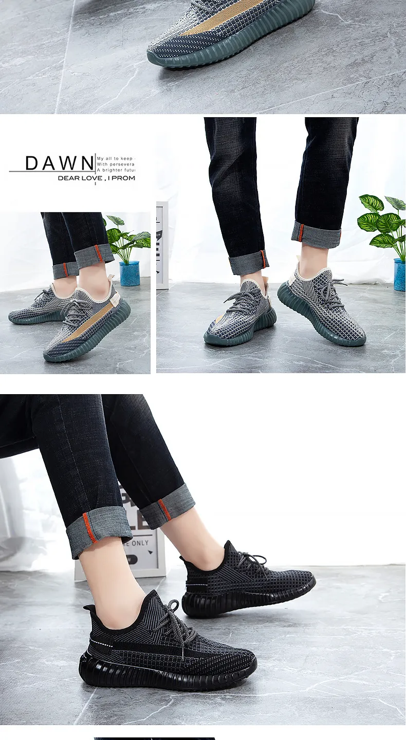 Coconut Shoes Men's & Women's White Sneakers, Breathable Fly-Knit 350 Quality Student Sports Shoes, Comfortable Casual Footwear for School showcase 8