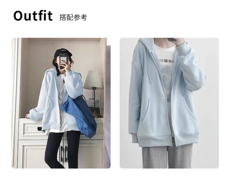Shandong Jimo Women's Spring Fashion Loose Hooded Jacket - Korean Style Thin Cardigan Top for Casual Wear showcase 11