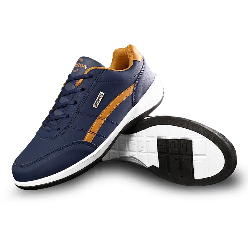 Men's Large Size Leather Sneakers - Casual Sports Running Shoes for Students, Available up to Size 48 - Image 5