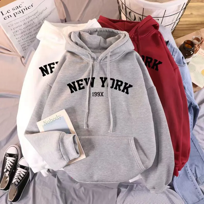 Women's Retro Letter Print Hooded Sweatshirt Jacket - Loose Fit Casual Long Sleeve Top for Autumn thumbnail 1