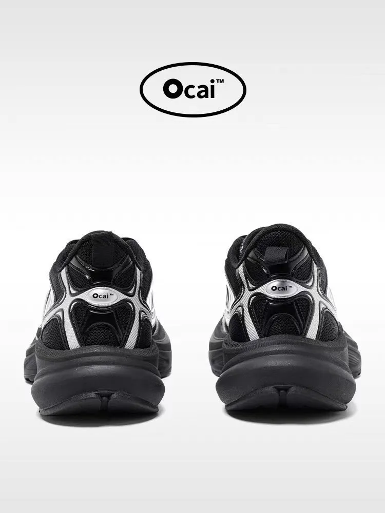 Ocai "Disk Runtech" Silver-White Flying Saucer Running Shoes for Couples - Height Increasing Sports Sneakers, Trendy "Dad Shoe" Style for Casual Wear showcase 5