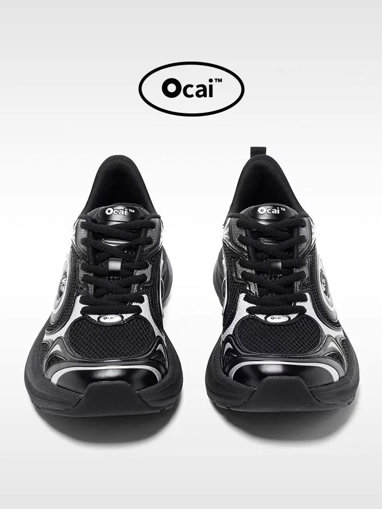 Ocai "Disk Runtech" Silver-White Flying Saucer Running Shoes for Couples - Height Increasing Sports Sneakers, Trendy "Dad Shoe" Style for Casual Wear showcase 4
