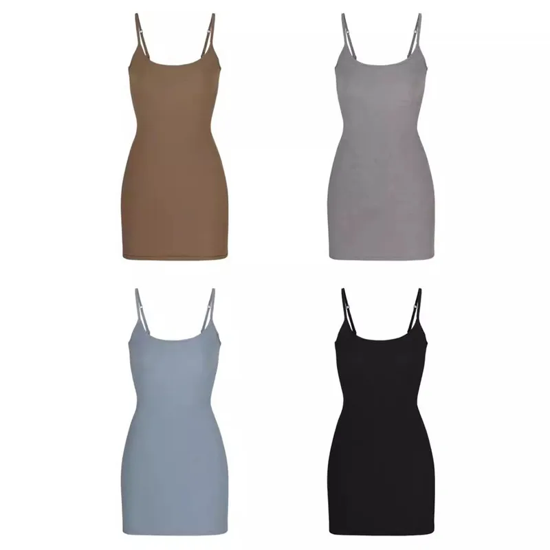 Kendall Jenner Inspired Slim-Fit Spaghetti Strap Dress, Sexy Sleeveless Kardashian Style Bodycon Mini Dress for Women, Chic Evening Party Clubwear thumbnail 5