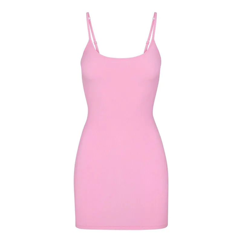 Kendall Jenner Inspired Slim-Fit Spaghetti Strap Dress, Sexy Sleeveless Kardashian Style Bodycon Mini Dress for Women, Chic Evening Party Clubwear thumbnail 9