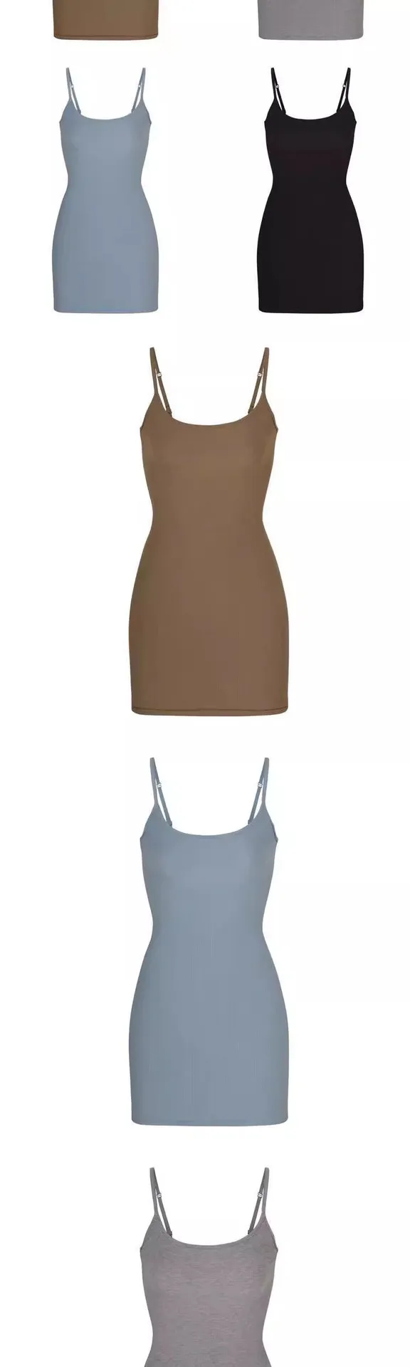 Kendall Jenner Inspired Slim-Fit Spaghetti Strap Dress, Sexy Sleeveless Kardashian Style Bodycon Mini Dress for Women, Chic Evening Party Clubwear showcase 2