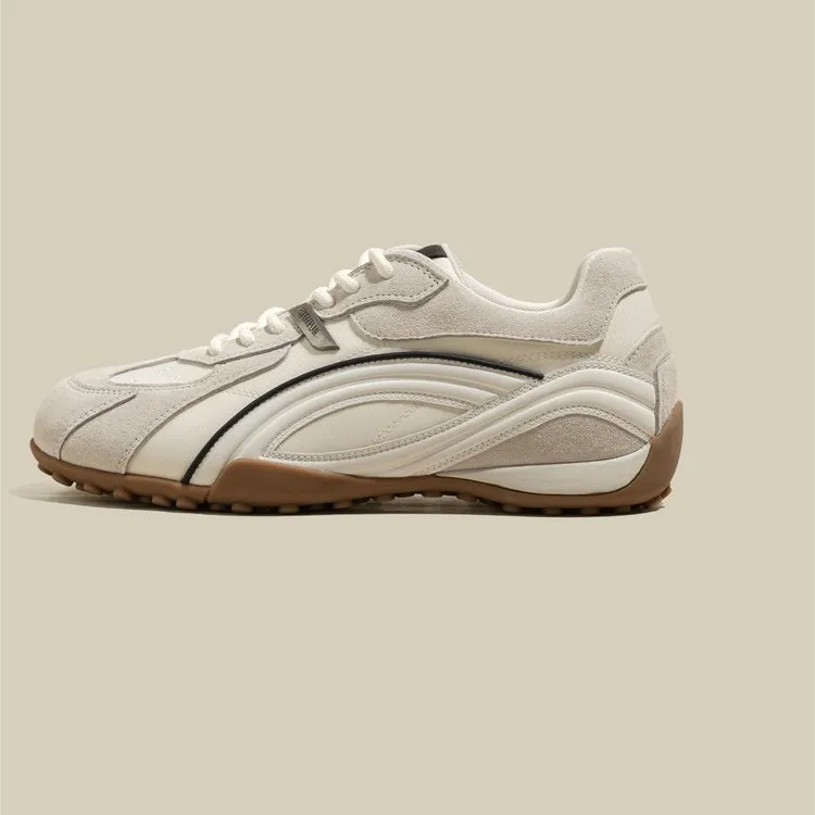 Women's Silver German Trainer Sneakers 2026 New Spring Soft Leather Sports Casual Shoes with Hidden Height Increase showcase 5
