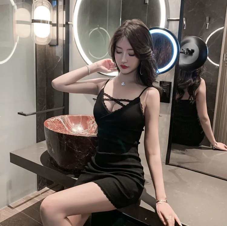 Elegant White Sexy Hip Skirt - New Autumn Collection for Nightclub & Parties | Tight French Style Strap Dress for Women showcase 1