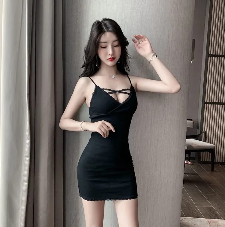 Elegant White Sexy Hip Skirt - New Autumn Collection for Nightclub & Parties | Tight French Style Strap Dress for Women showcase 3
