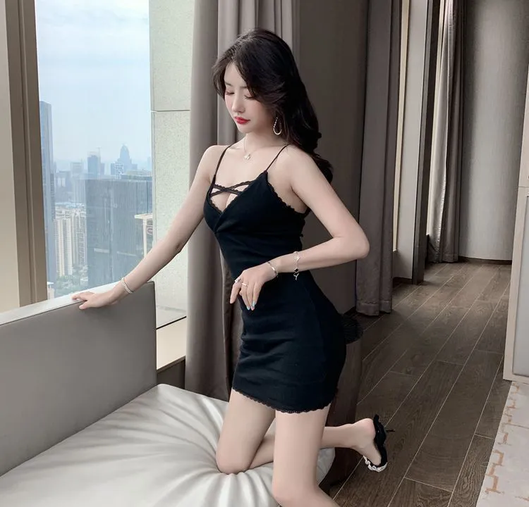 Elegant White Sexy Hip Skirt - New Autumn Collection for Nightclub & Parties | Tight French Style Strap Dress for Women showcase 2