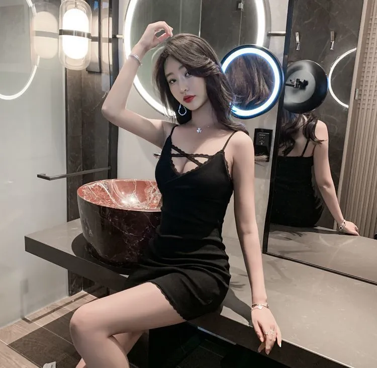 Elegant White Sexy Hip Skirt - New Autumn Collection for Nightclub & Parties | Tight French Style Strap Dress for Women showcase 6