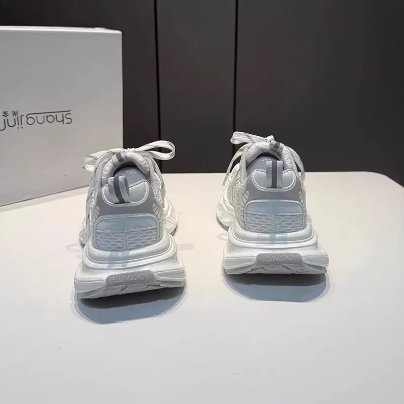 Women's European Style Dad Shoes 2026 Summer New Breathable Mesh Comfortable Thick-Soled Fashionable Versatile Sports Casual Sneakers thumbnail 3