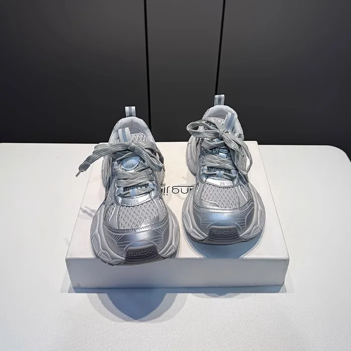 Women's European Style Dad Shoes 2026 Summer New Breathable Mesh Comfortable Thick-Soled Fashionable Versatile Sports Casual Sneakers thumbnail 6