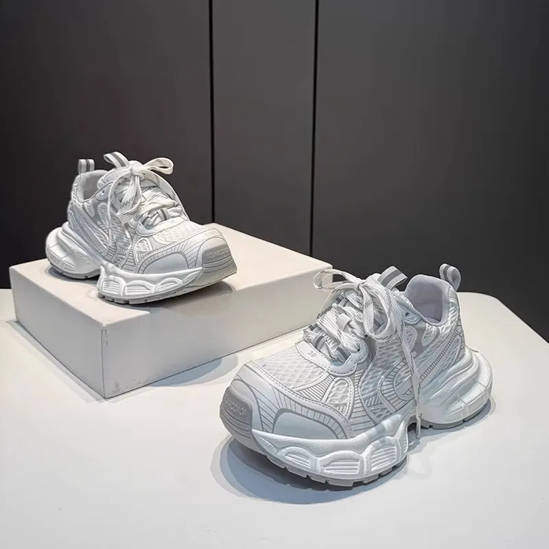Women's European Style Dad Shoes 2026 Summer New Breathable Mesh Comfortable Thick-Soled Fashionable Versatile Sports Casual Sneakers thumbnail 1