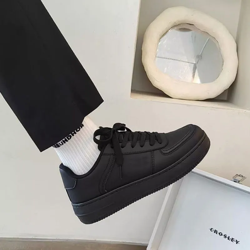 Men's Trendy Black Sneakers: Versatile High-Street American-Style Sports & Casual Shoes for Spring 2025 showcase 4