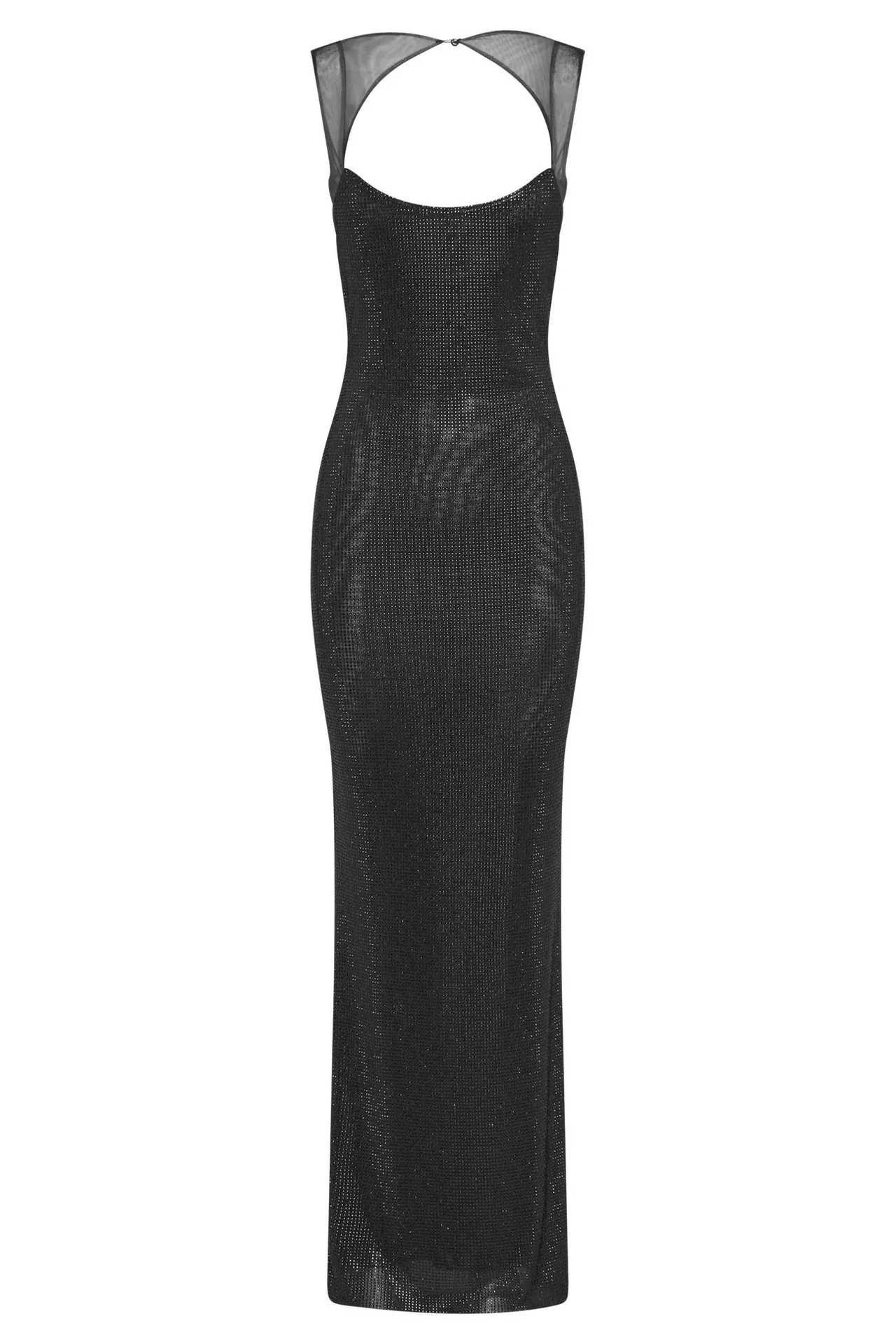Women's Elegant Sleeveless Sling Evening Dress with Hot Drilling Embellishments, Low Cut Neckline, Bodycon Hip Fit, Sophisticated Design for Special Occasions - Image 8