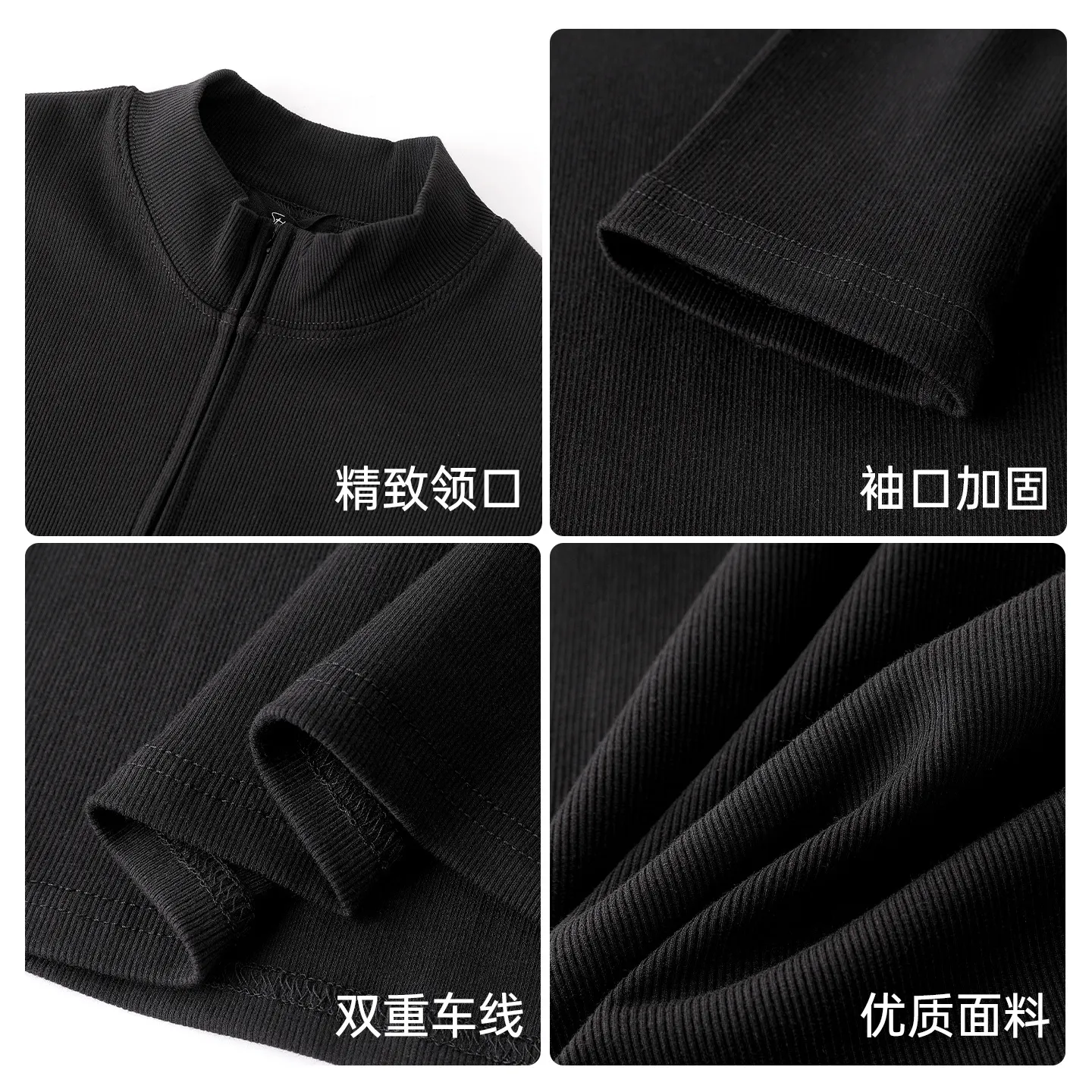 Women's Black Long-Sleeve Bodycon Knitted Dress - Sweet Spicy Style, High-End Feel, Versatile for Spring & Autumn thumbnail 4
