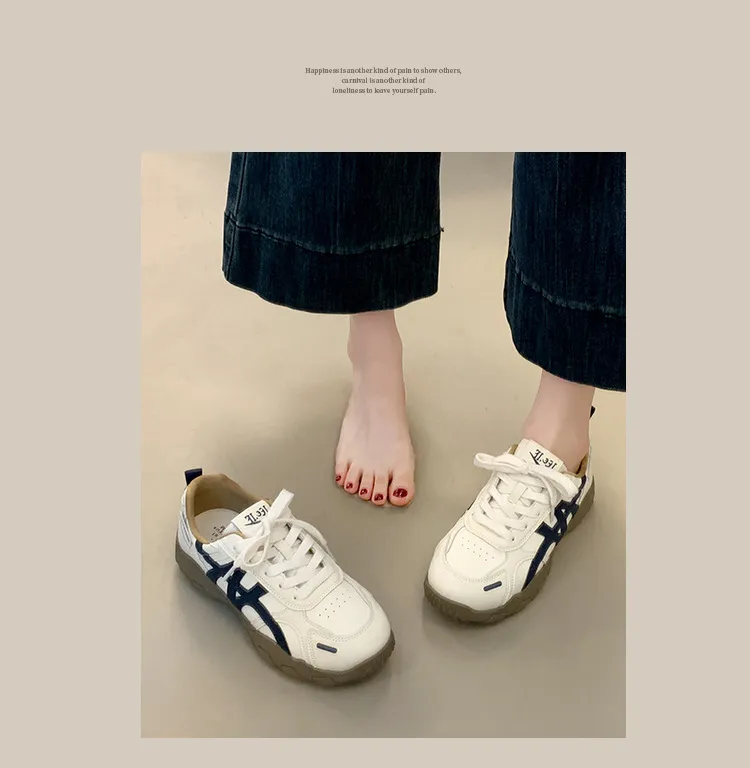 Women's White Platform Sneakers 2025 New Autumn Casual Agate Sports Training Shoes Comfortable Breathable Fashion Footwear showcase 4