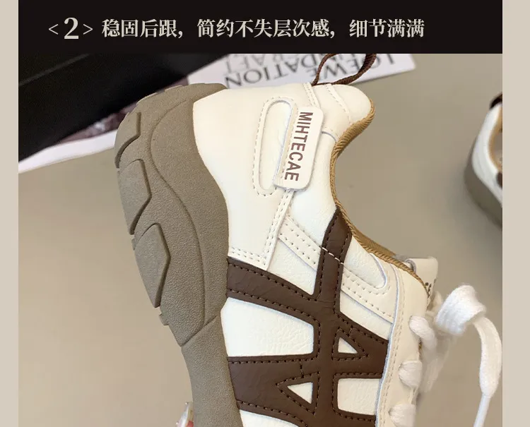 Women's White Platform Sneakers 2025 New Autumn Casual Agate Sports Training Shoes Comfortable Breathable Fashion Footwear showcase 6