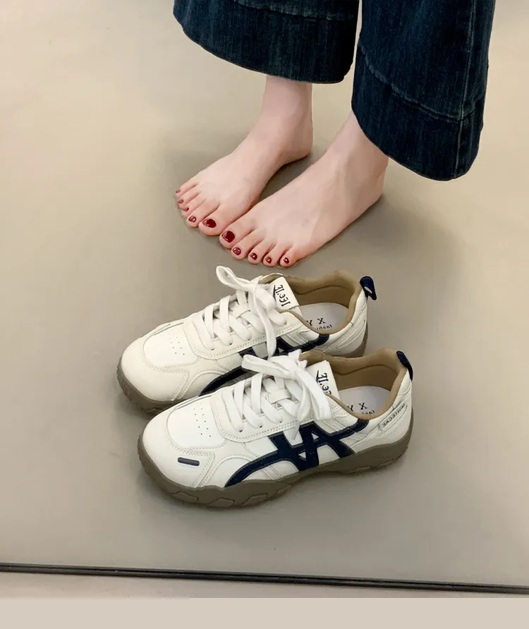 Women's White Platform Sneakers 2025 New Autumn Casual Agate Sports Training Shoes Comfortable Breathable Fashion Footwear showcase 11